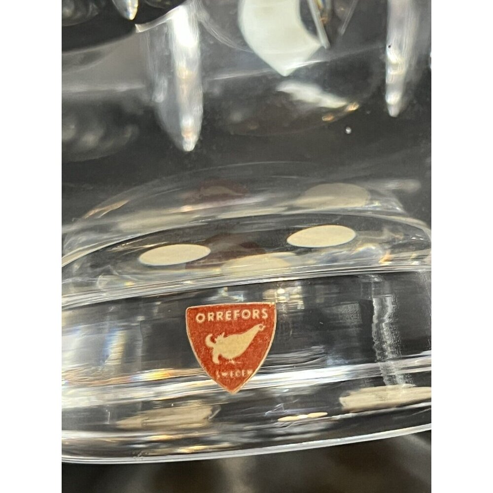 Orrefors Thousand Windows Crystal Bowl 0395-131 Signed Simon Gate 8-1/4 inch Dia - Picture 3 of 12